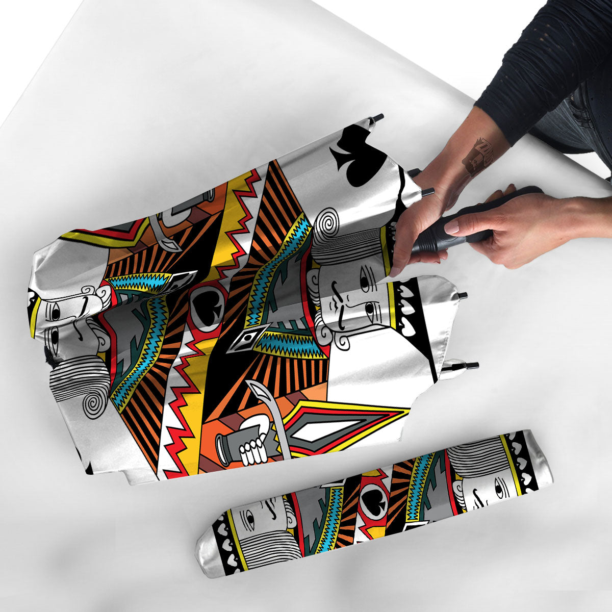 Playing Card King Of Spades Print Umbrella-grizzshop