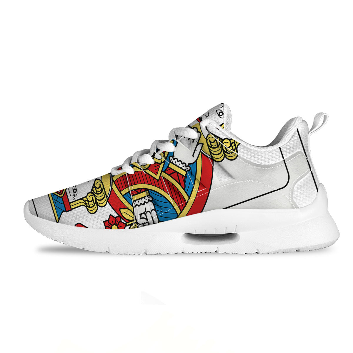Playing Card Queen Of Diamonds Print Tennis Shoes-grizzshop