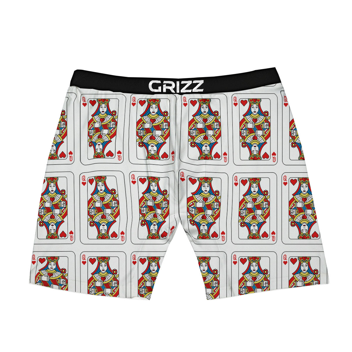 Playing Card Queen Of Hearts Print Pattern Boxer Briefs-grizzshop
