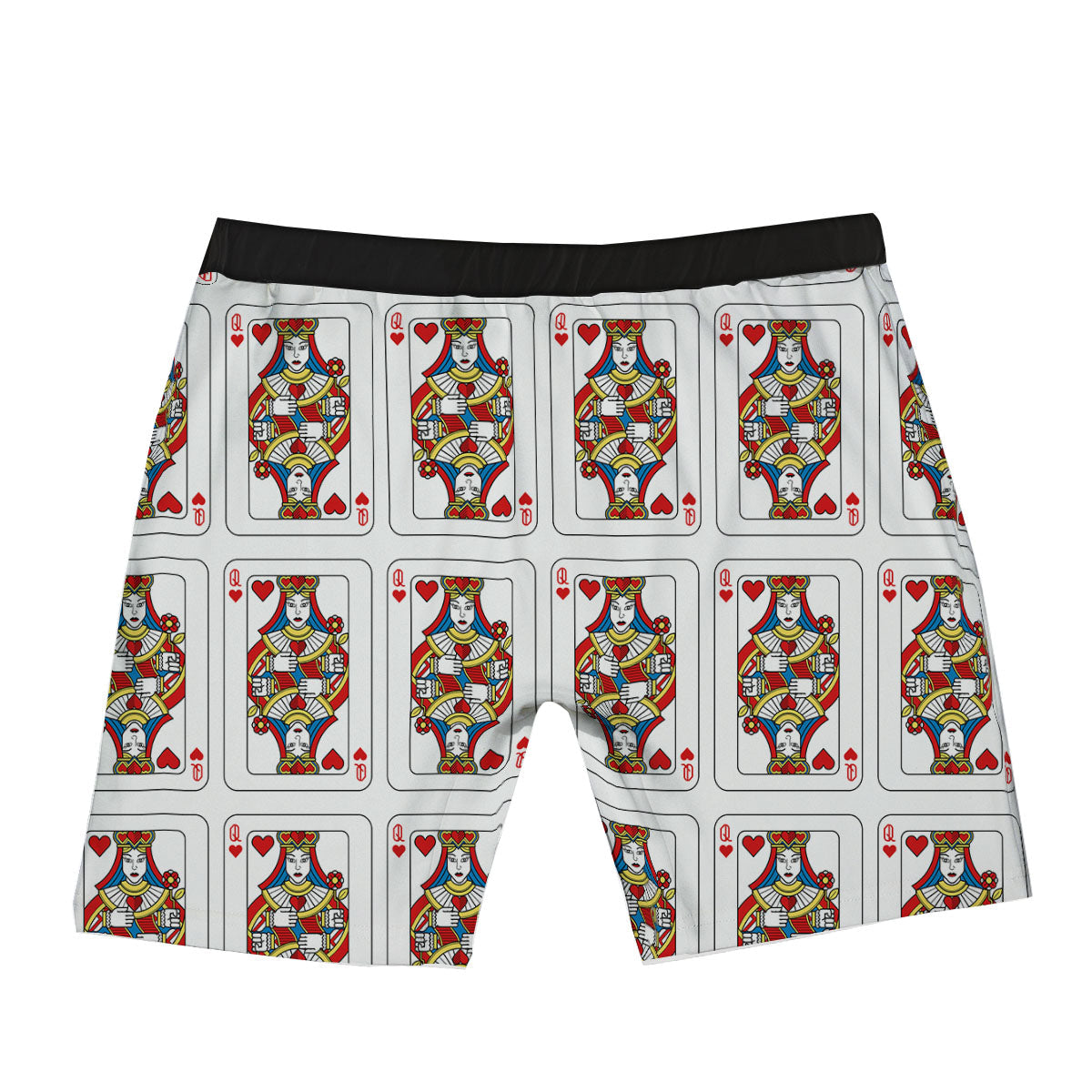 Playing Card Queen Of Hearts Print Pattern Boxer Briefs-grizzshop