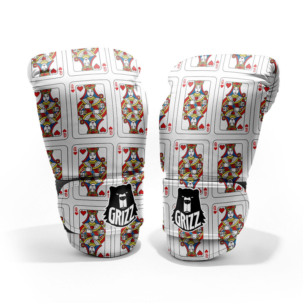 Playing Card Queen Of Hearts Print Pattern Pro Boxing Glove
