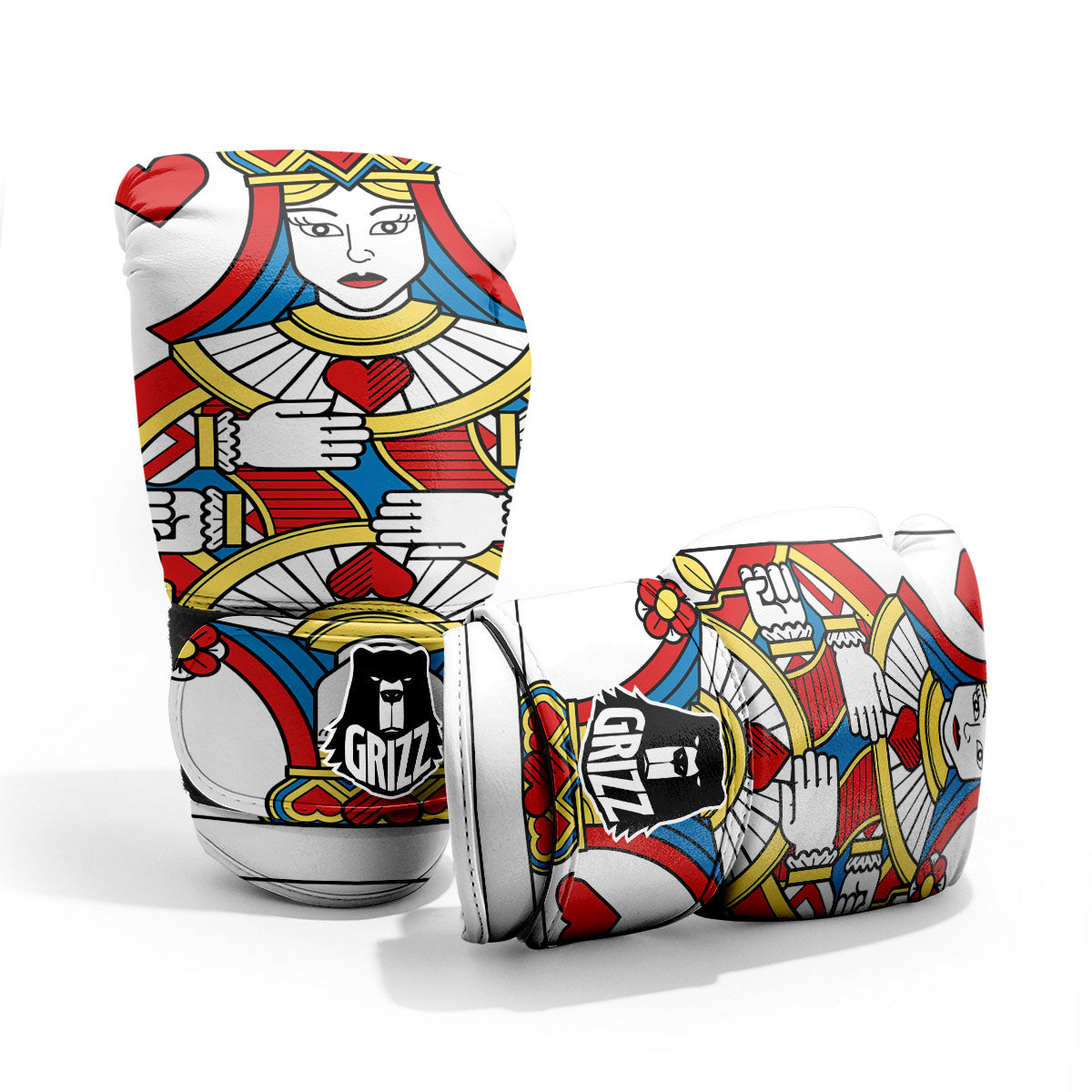 Playing Card Queen Of Hearts Print Pro Boxing Glove