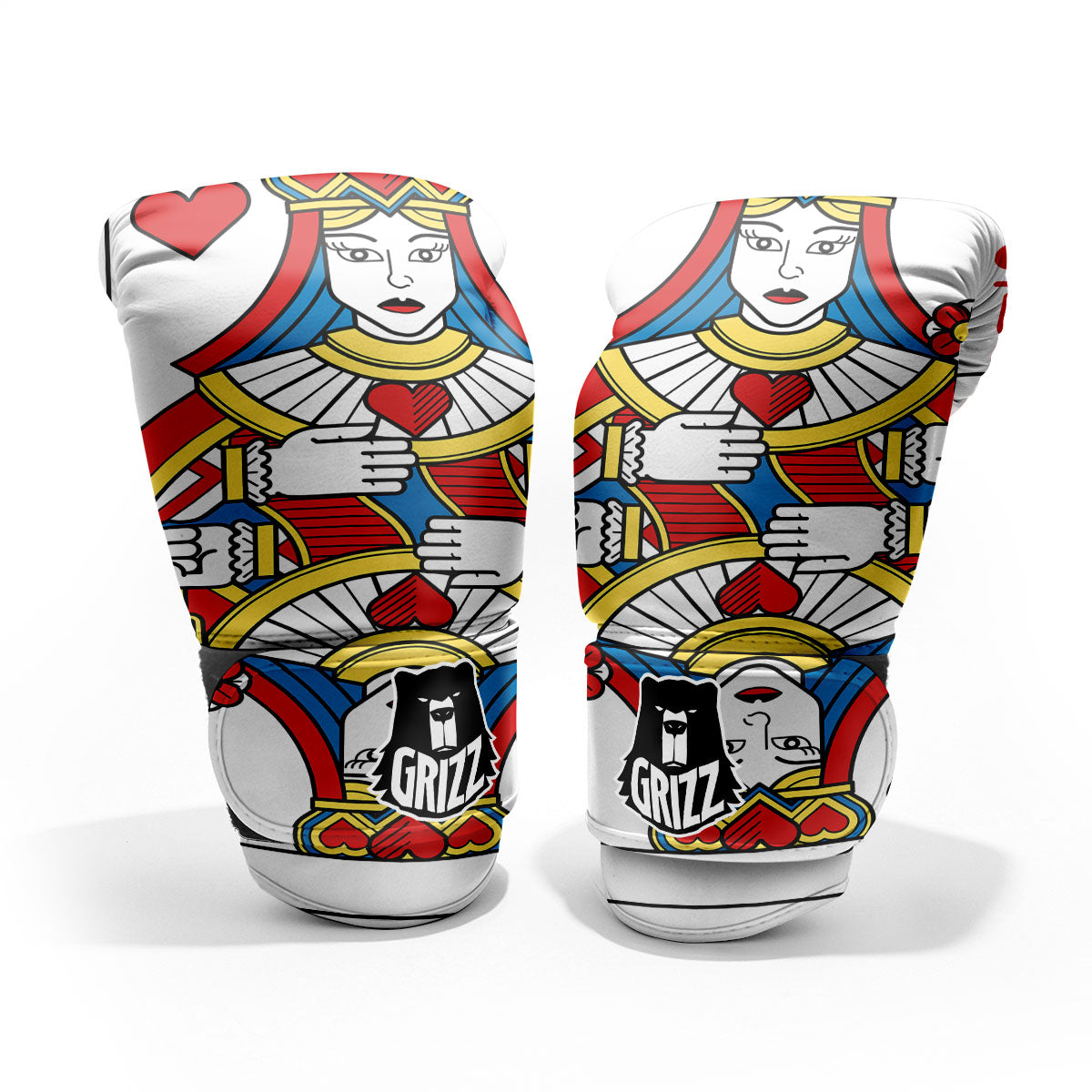Playing Card Queen Of Hearts Print Pro Boxing Glove
