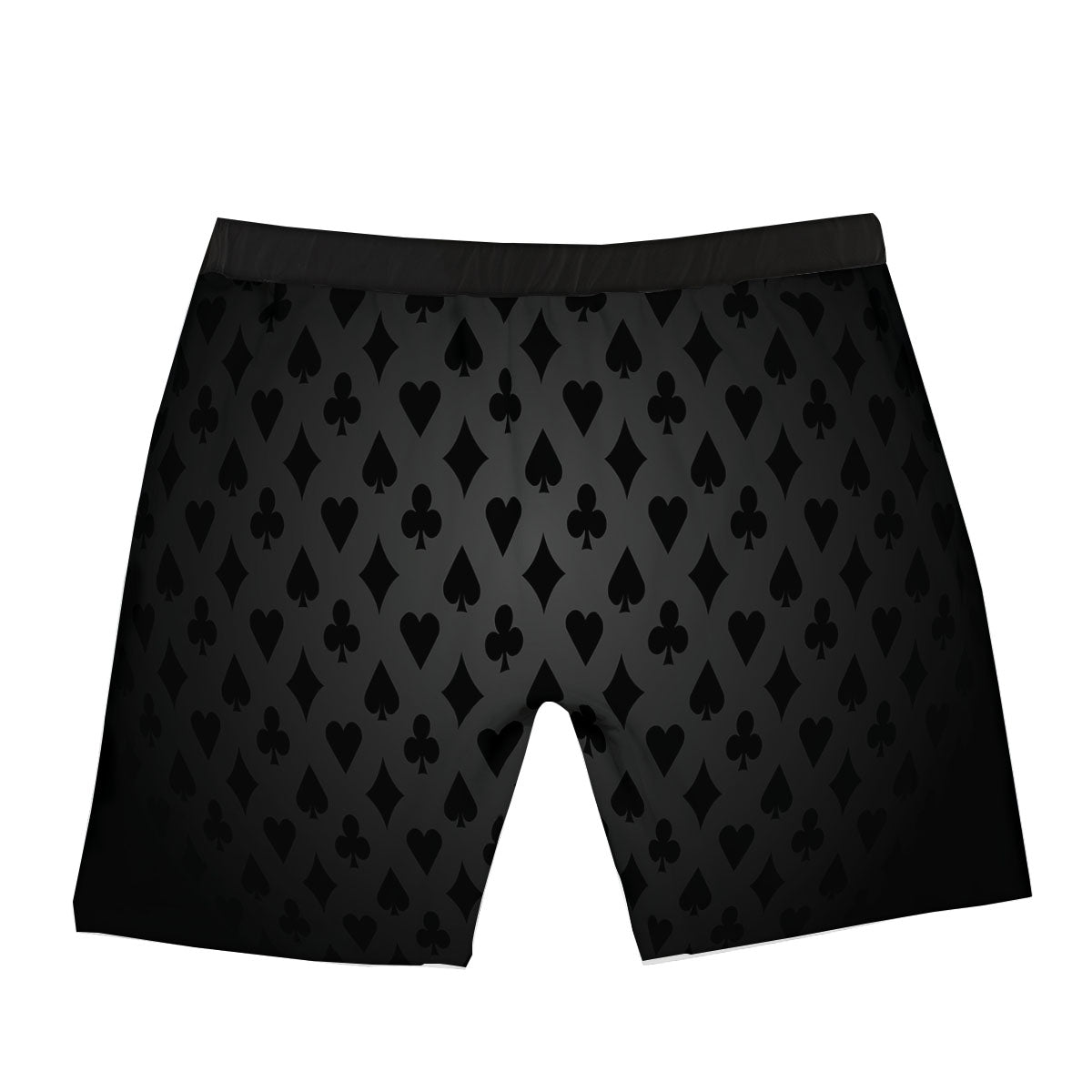 Playing Card Suits Grey And Black Print Boxer Briefs-grizzshop