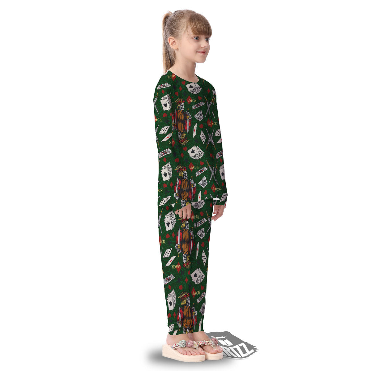 Playing Card Suits Poker Print Pattern Kid's Pajamas-grizzshop