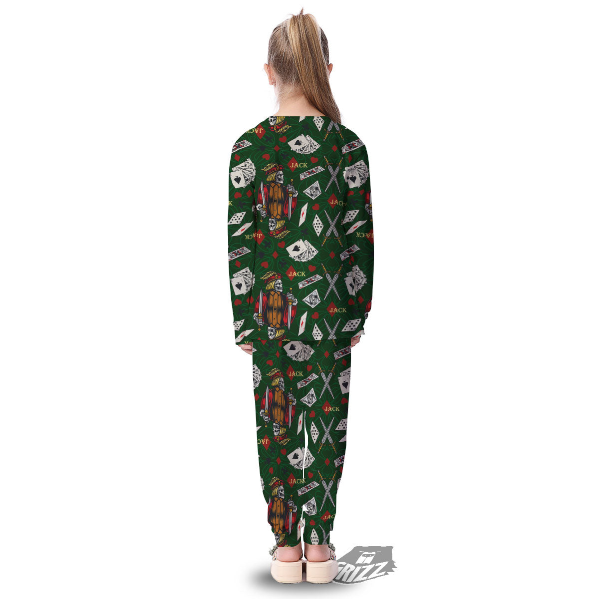 Playing Card Suits Poker Print Pattern Kid's Pajamas-grizzshop
