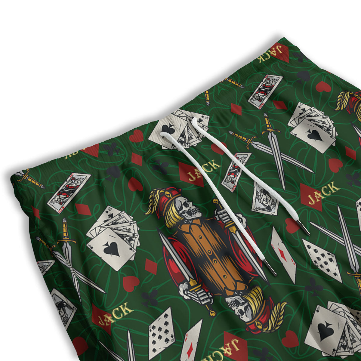 Playing Card Suits Poker Print Pattern Men's Athletic Shorts