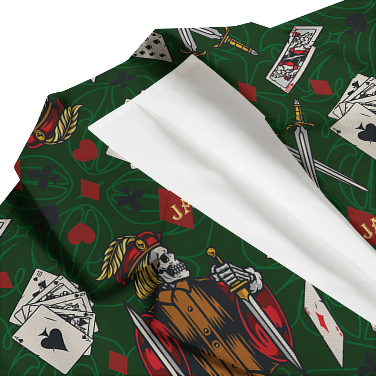 Playing Card Suits Poker Print Pattern Men's Blazer-grizzshop
