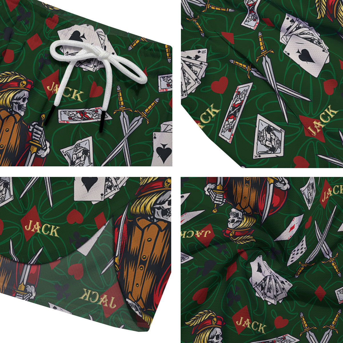 Playing Card Suits Poker Print Pattern Men's Running Shorts-grizzshop