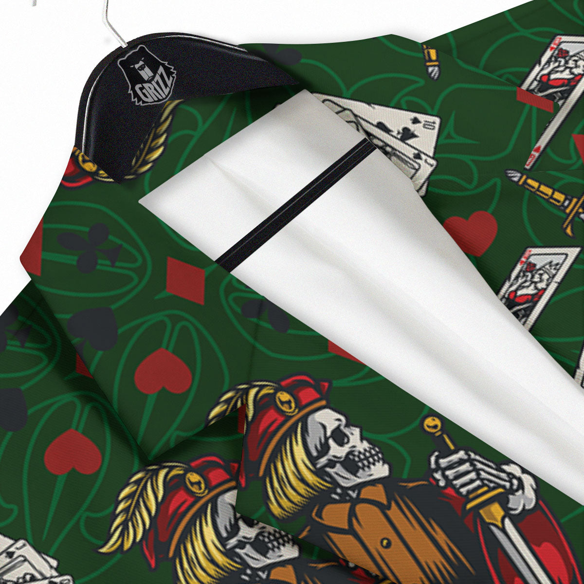 Playing Card Suits Poker Print Pattern Men's Sport Coat-grizzshop