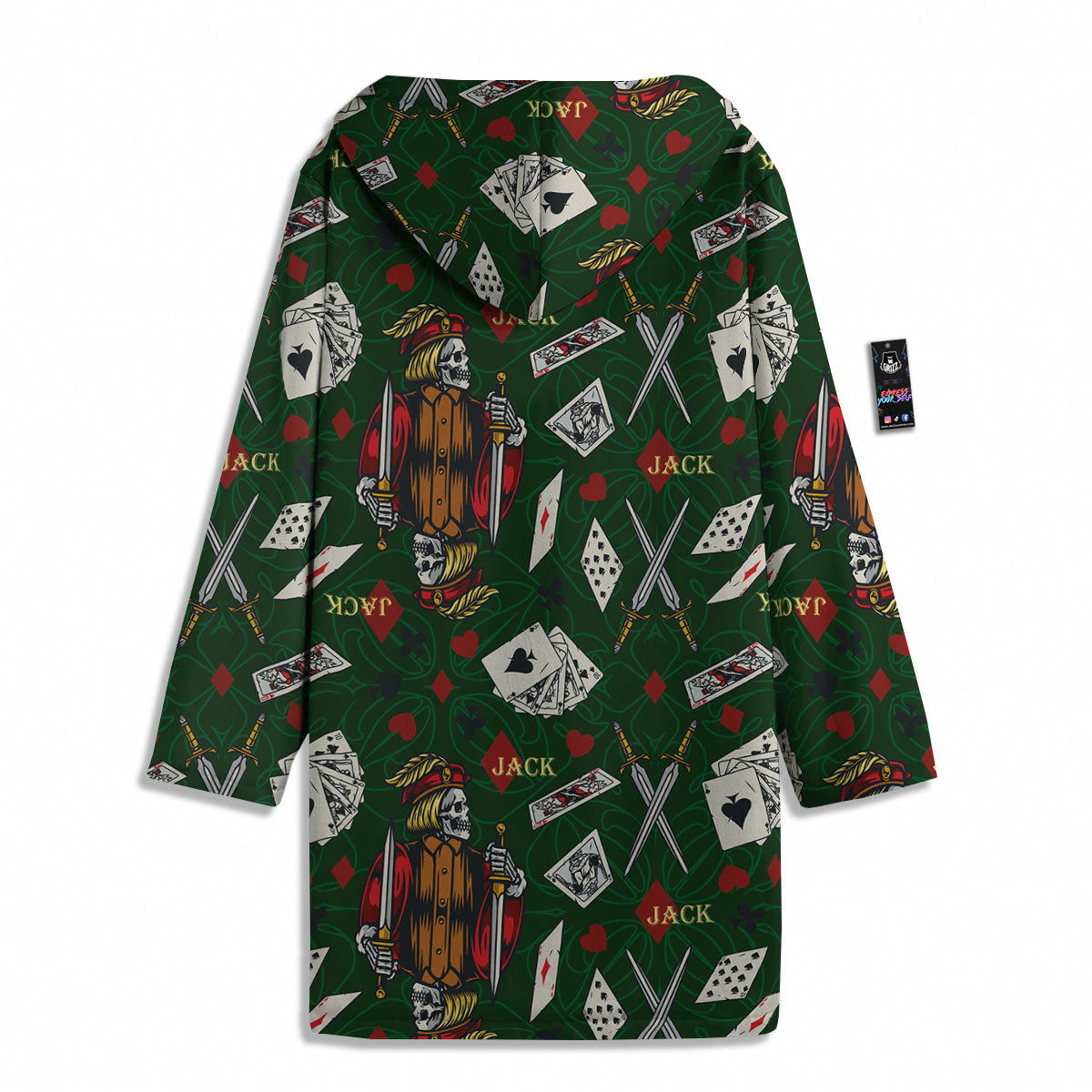 Playing Card Suits Poker Print Pattern Men's Windbreaker Jacket-grizzshop