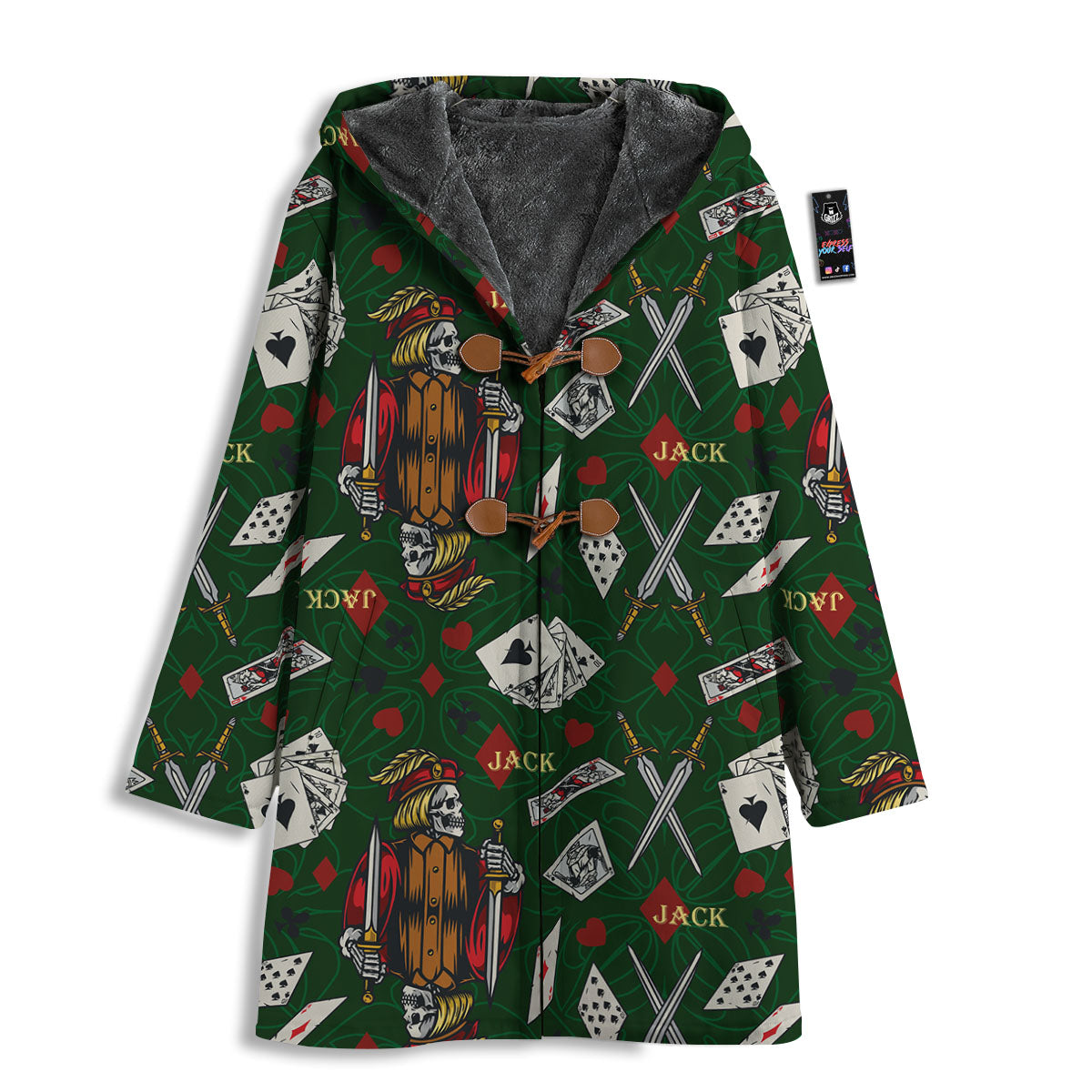 Playing Card Suits Poker Print Pattern Men's Windbreaker Jacket-grizzshop