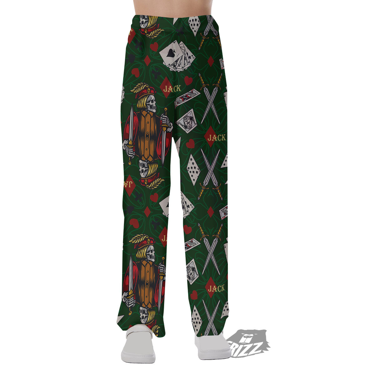 Playing Card Suits Poker Print Pattern Pajama Pants-grizzshop