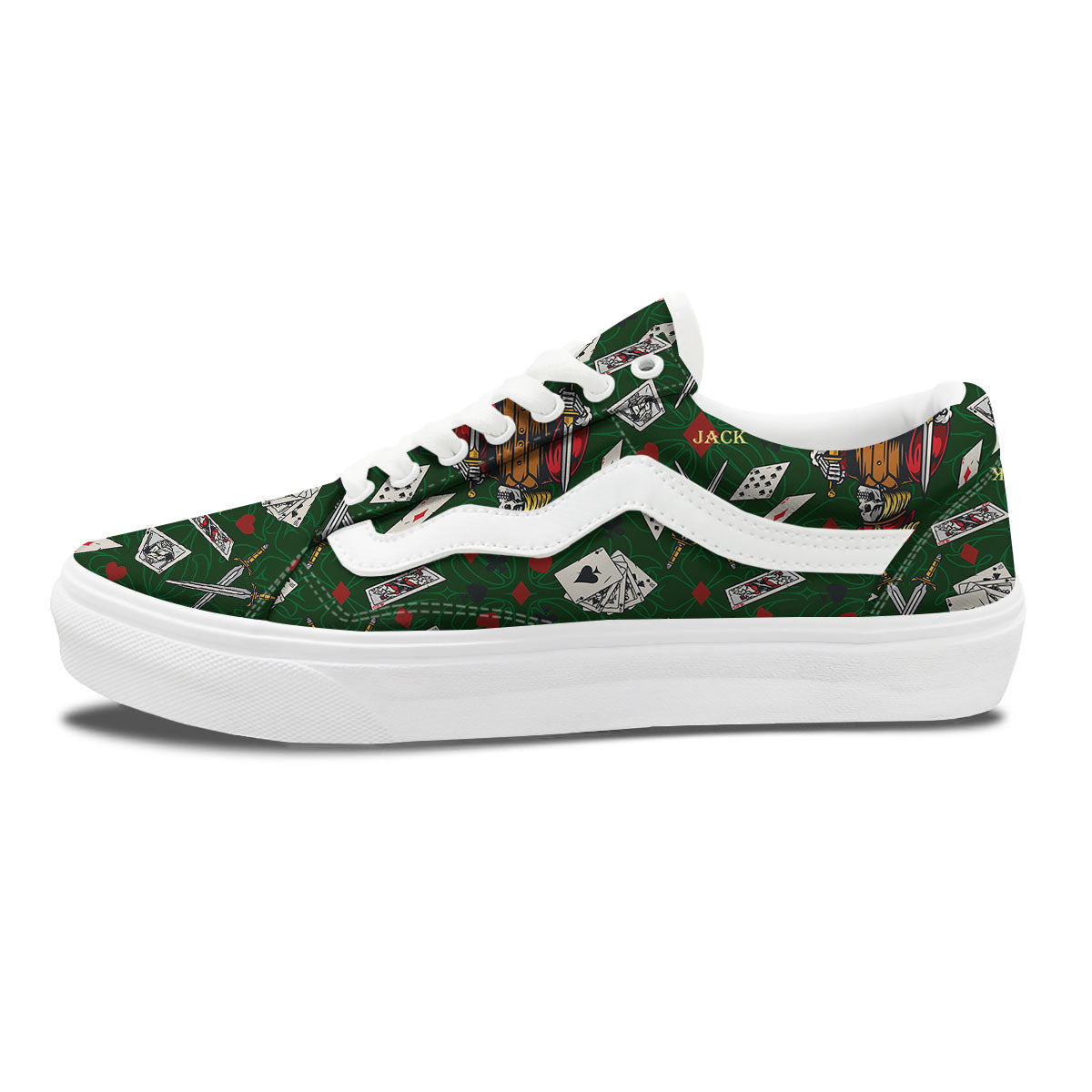 Playing Card Suits Poker Print Pattern Skate Shoes-grizzshop