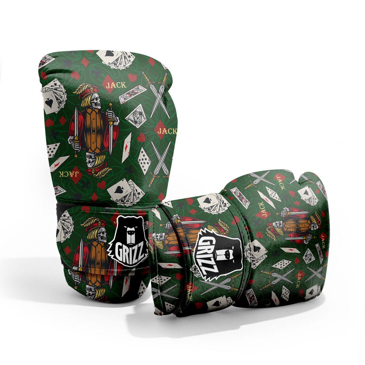 Playing Card Suits Poker Print Pattern Pro Boxing Glove