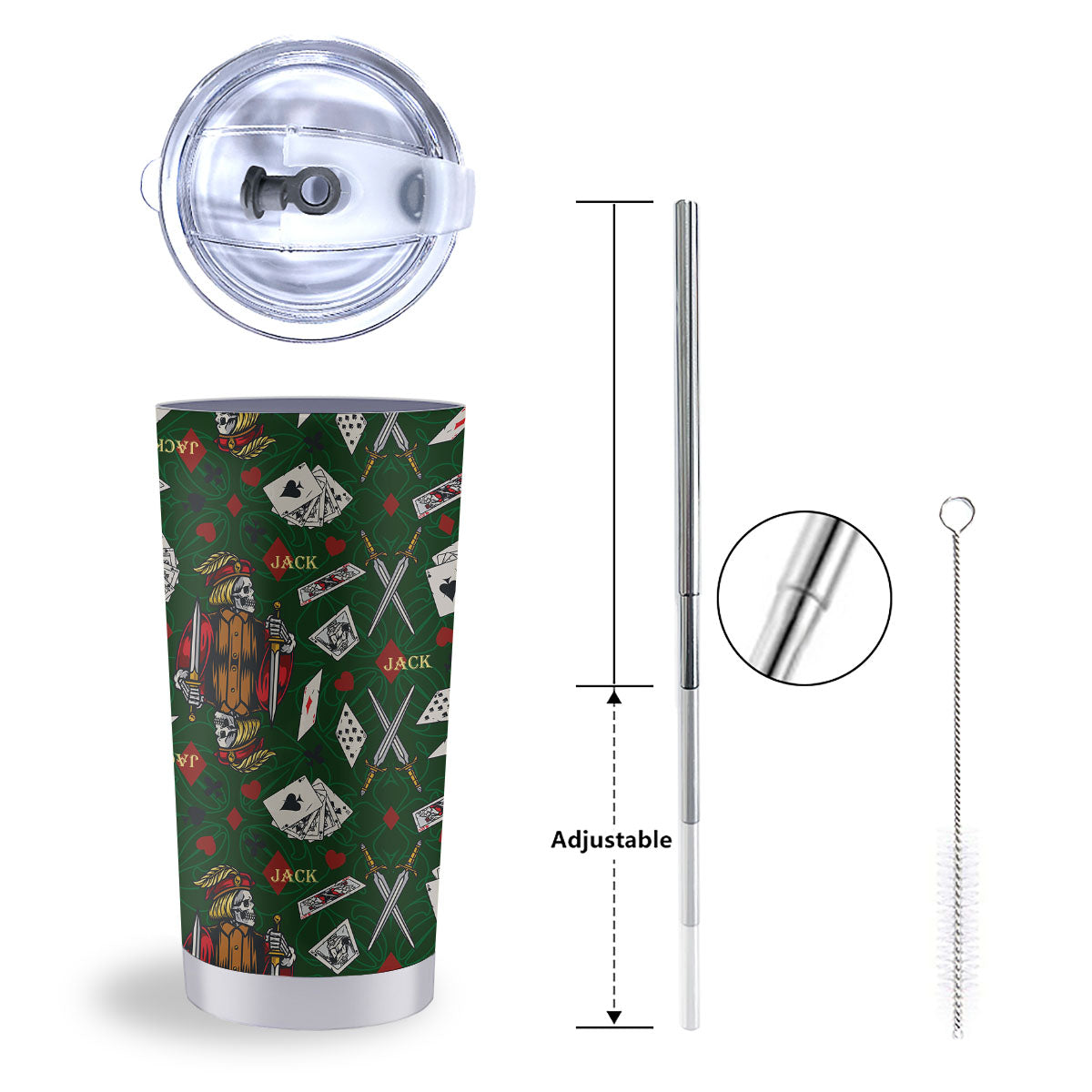 Playing Card Suits Poker Print Pattern Tumbler-grizzshop