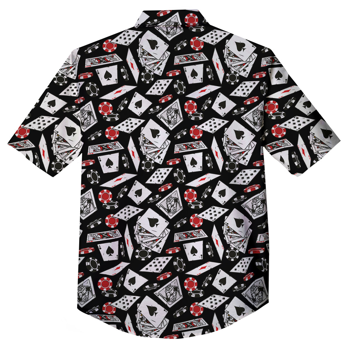 Playing Cards Ace Print Pattern Button Up Shirt-grizzshop