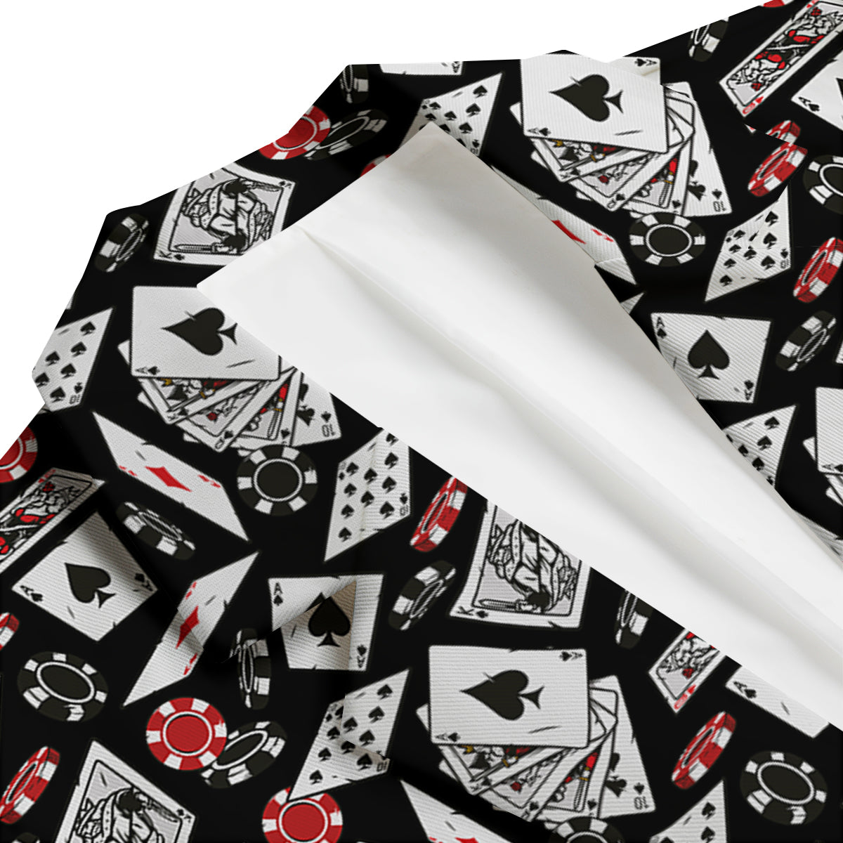 Playing Cards Ace Print Pattern Men's Blazer-grizzshop