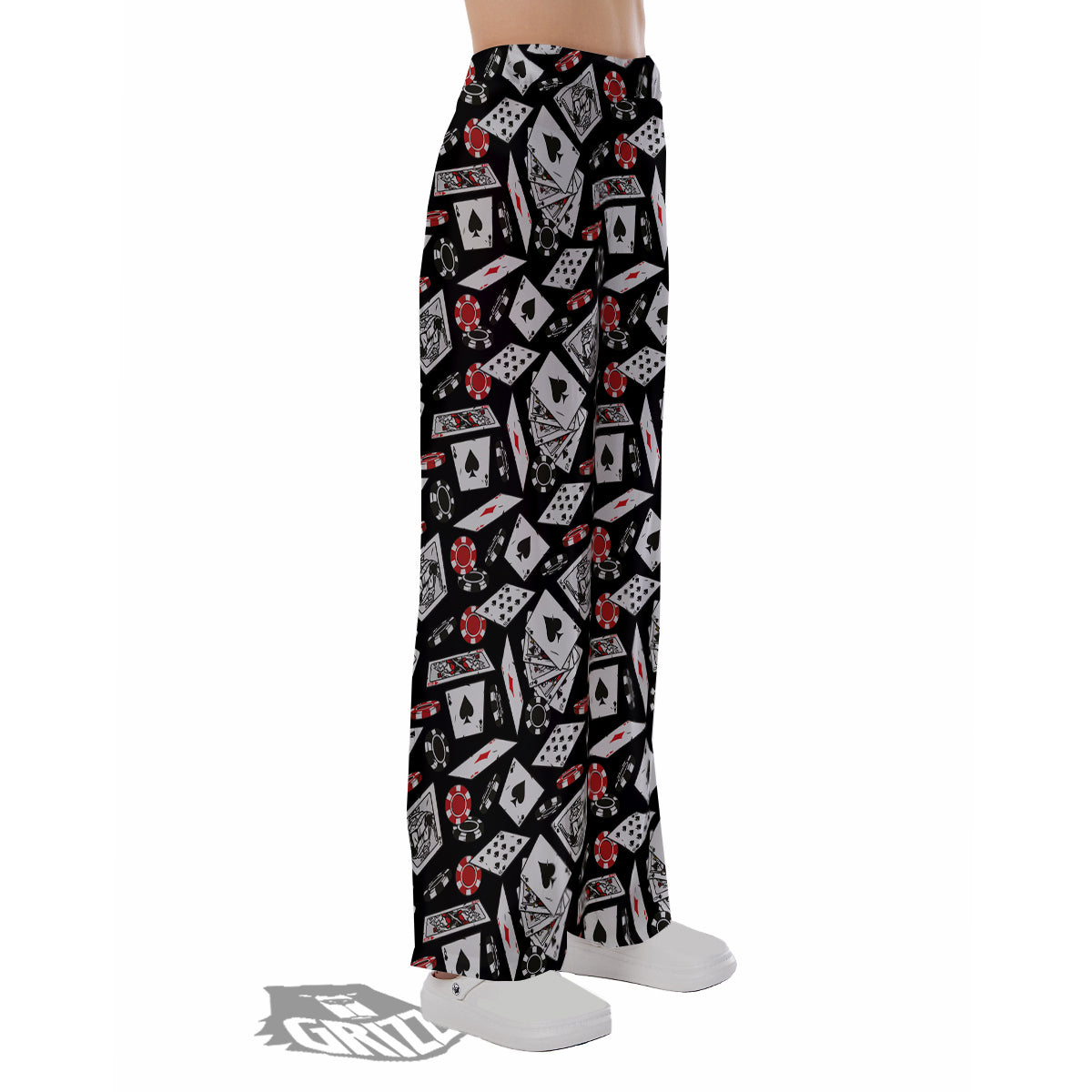Playing Cards Ace Print Pattern Pajama Pants-grizzshop