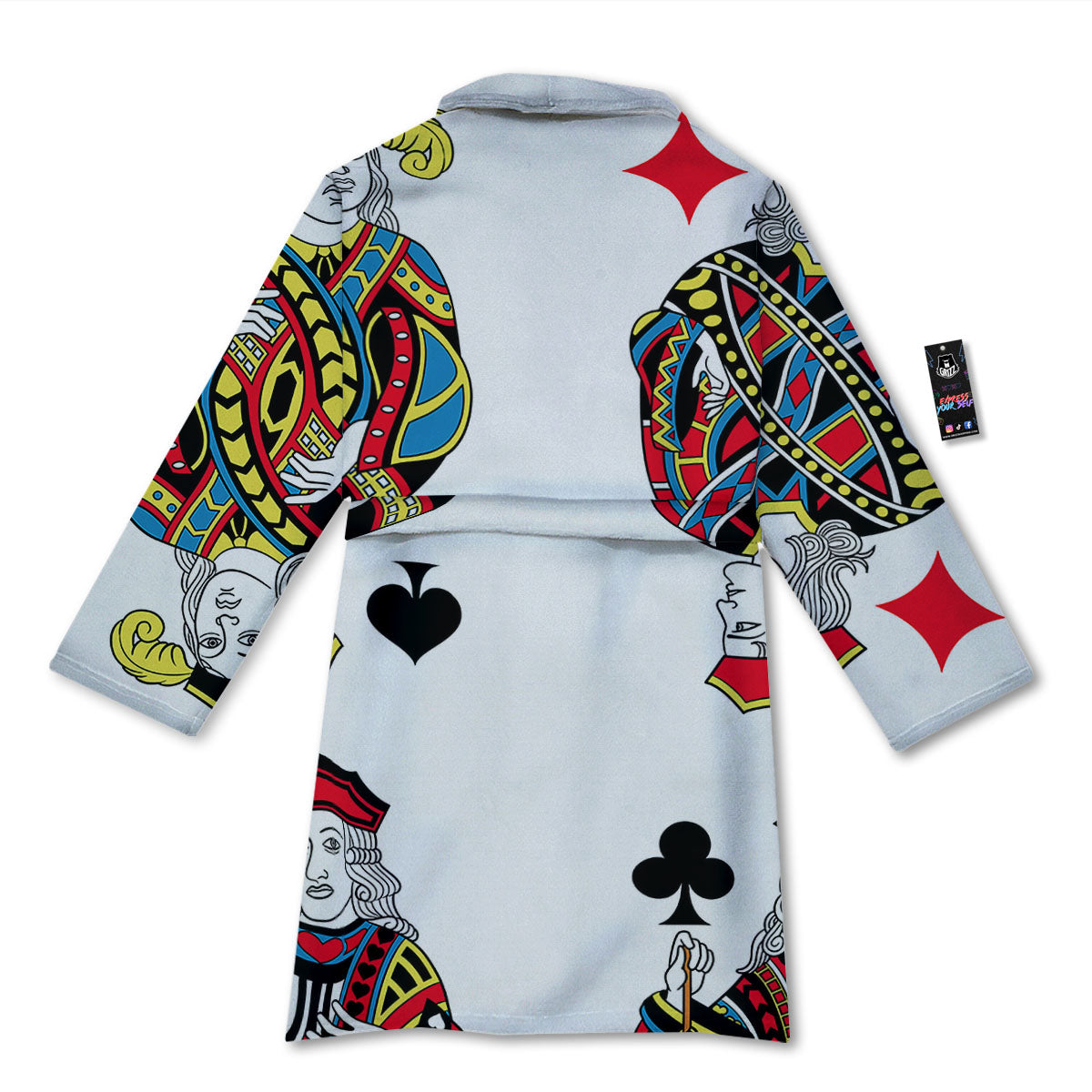 Playing Cards Four Jacks Print Bathrobe-grizzshop