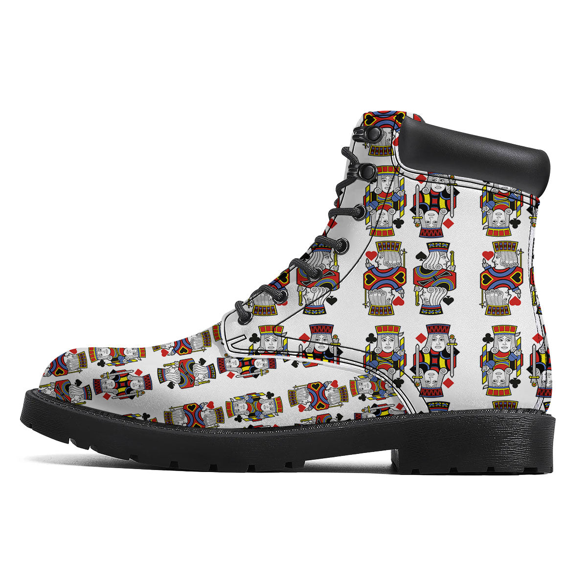 Playing Cards Four Jacks Print Pattern Boots-grizzshop