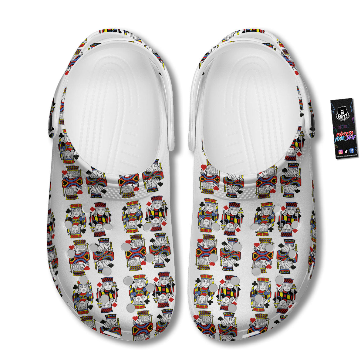 Playing Cards Four Jacks Print Pattern Clog-grizzshop