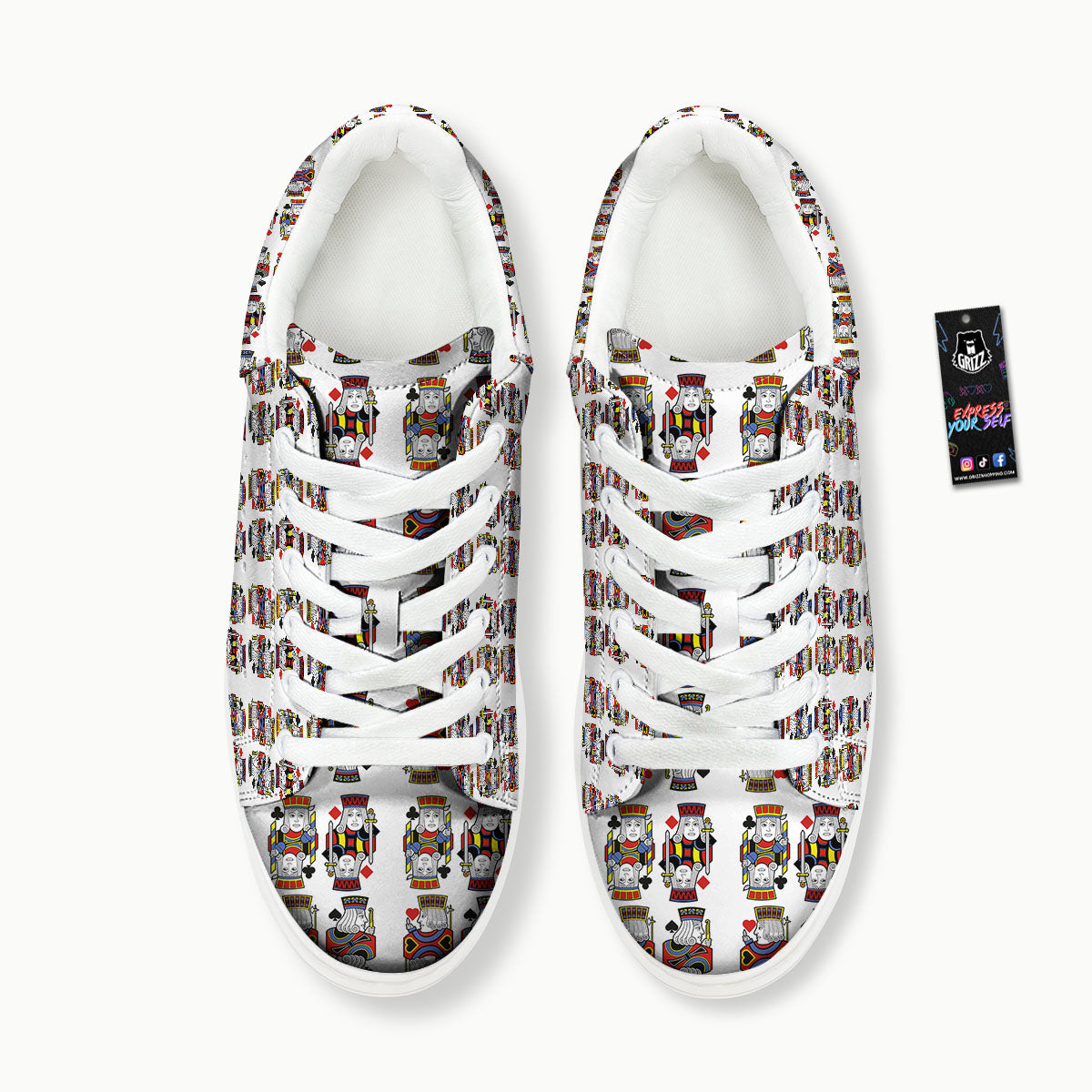 Playing Cards Four Jacks Print Pattern Platform Shoes-grizzshop