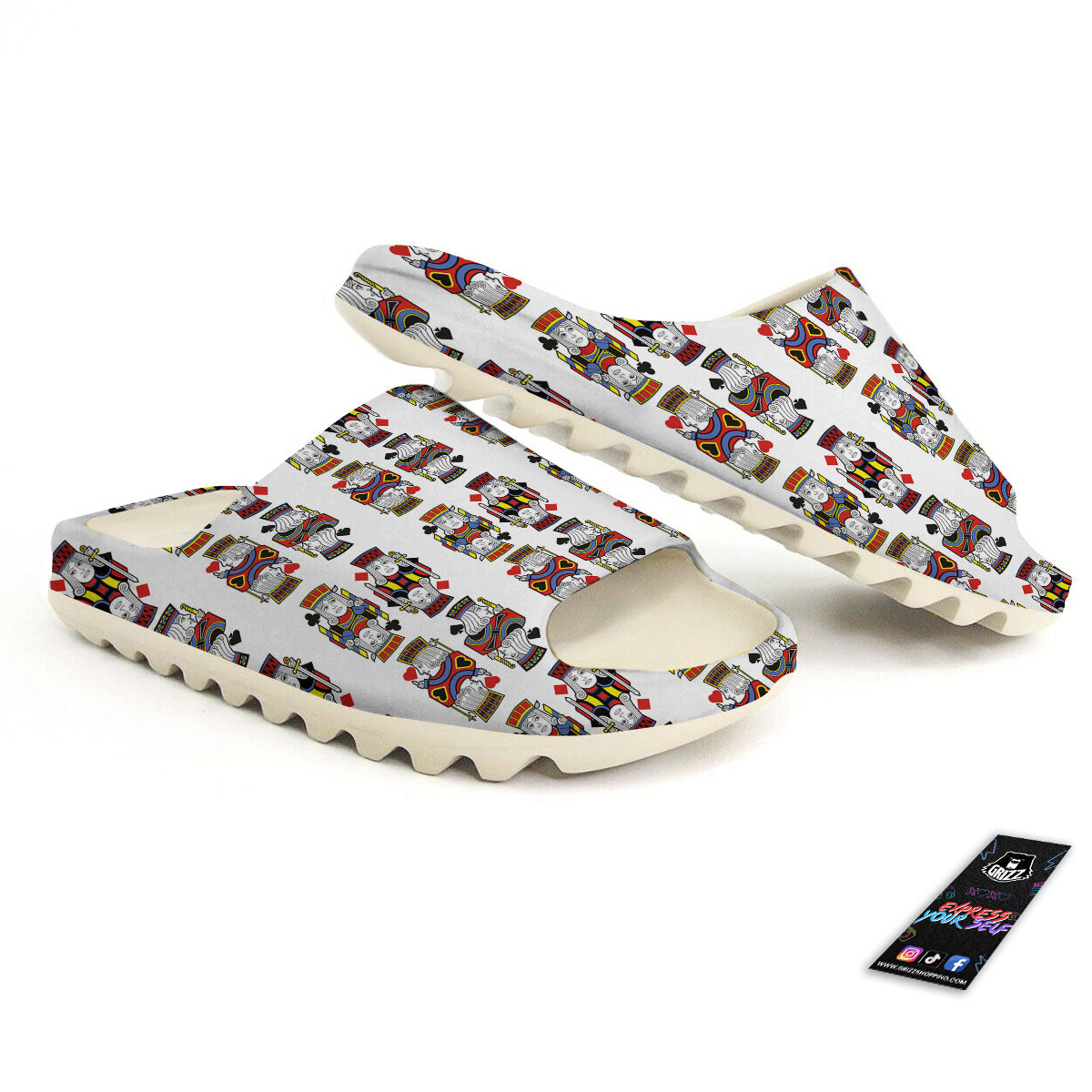 Playing Cards Four Jacks Print Pattern Sandals-grizzshop