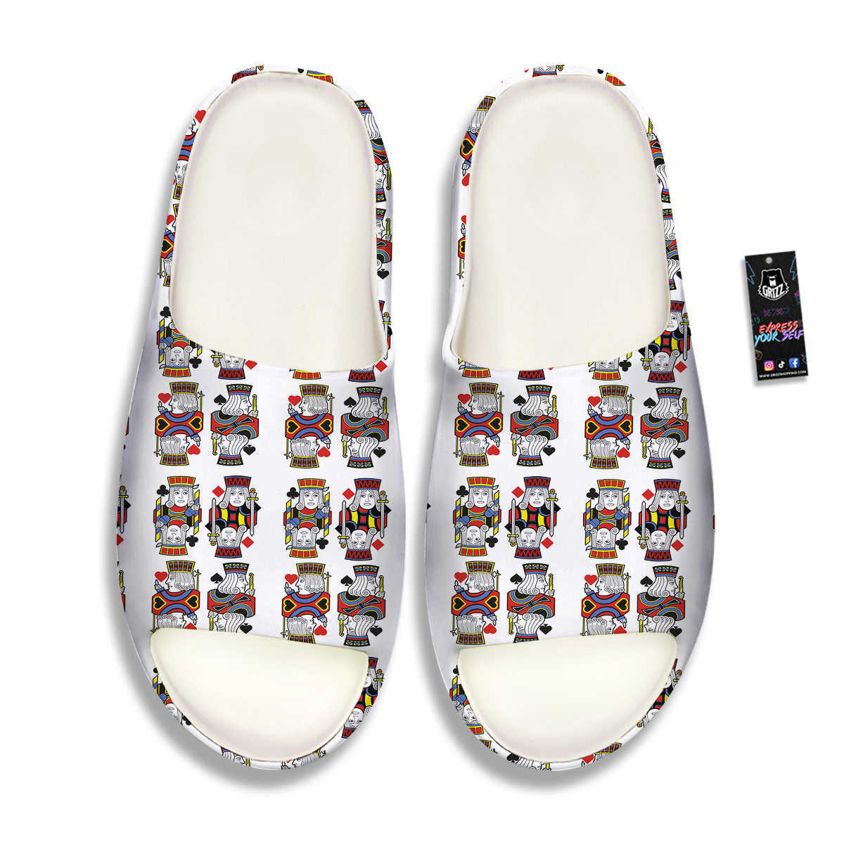 Playing Cards Four Jacks Print Pattern Sandals-grizzshop