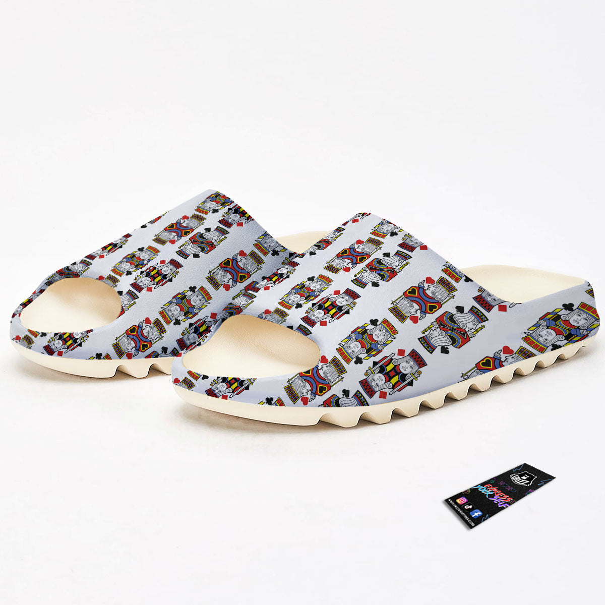 Playing Cards Four Jacks Print Pattern Sandals-grizzshop