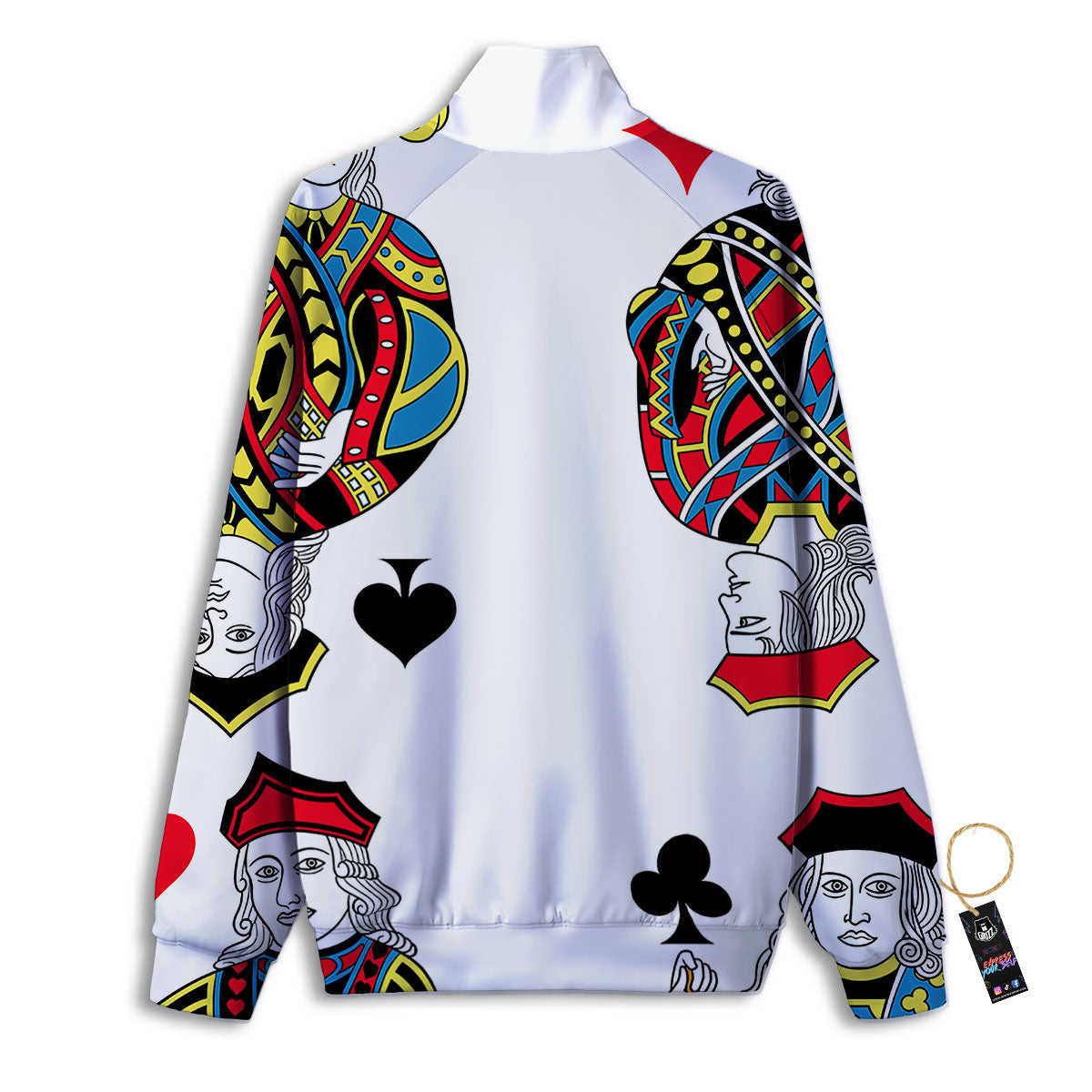 Playing Cards Four Jacks Print Track Jacket-grizzshop