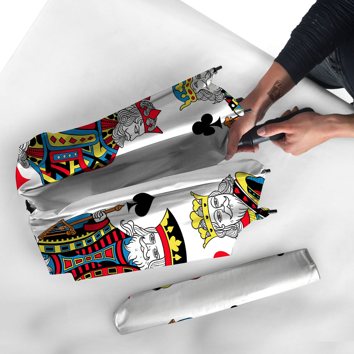 Playing Cards Four Kings Print Umbrella-grizzshop