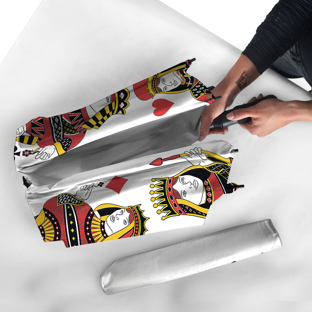 Playing Cards Four Queens Print Umbrella-grizzshop