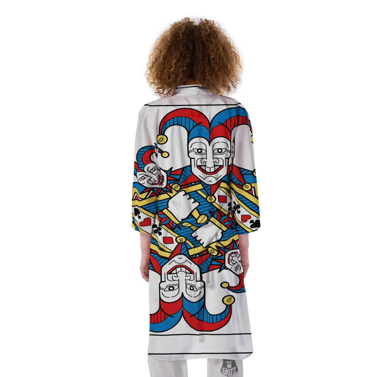 Playing Cards Joker Print Kimono-grizzshop