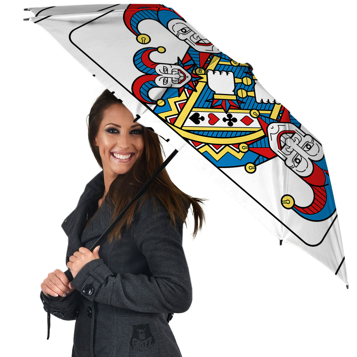 Playing Cards Joker Print Umbrella-grizzshop