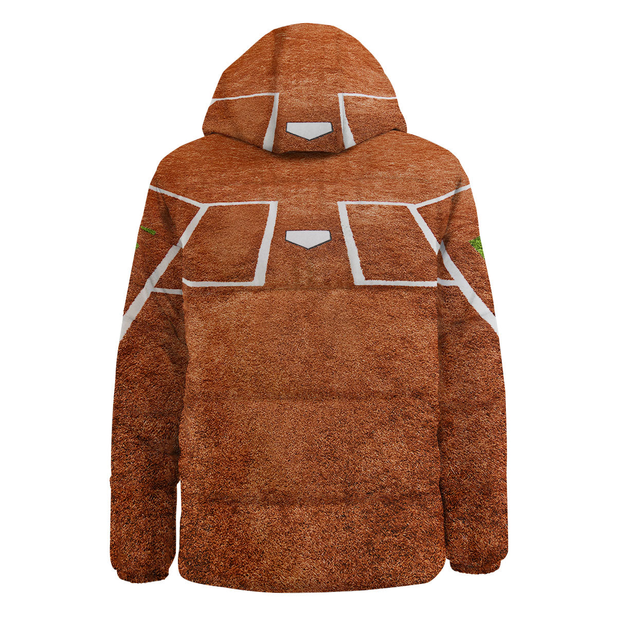 Playing Field Softball Print Down Jacket-grizzshop