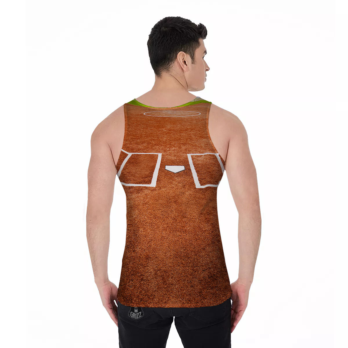 Playing Field Softball Print Men's Tank Top-grizzshop