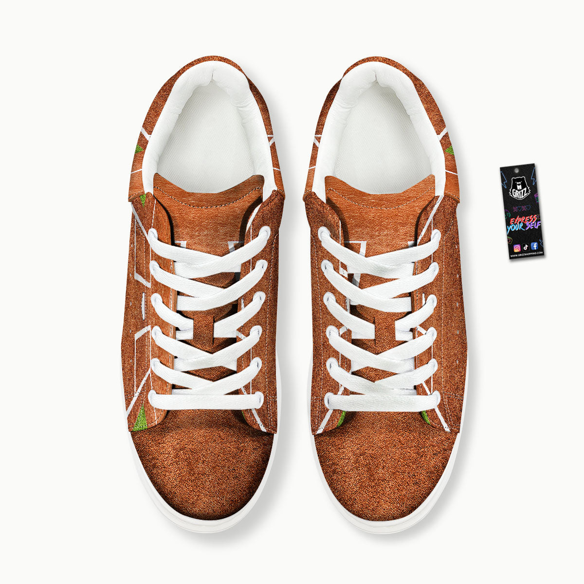 Playing Field Softball Print Platform Shoes-grizzshop