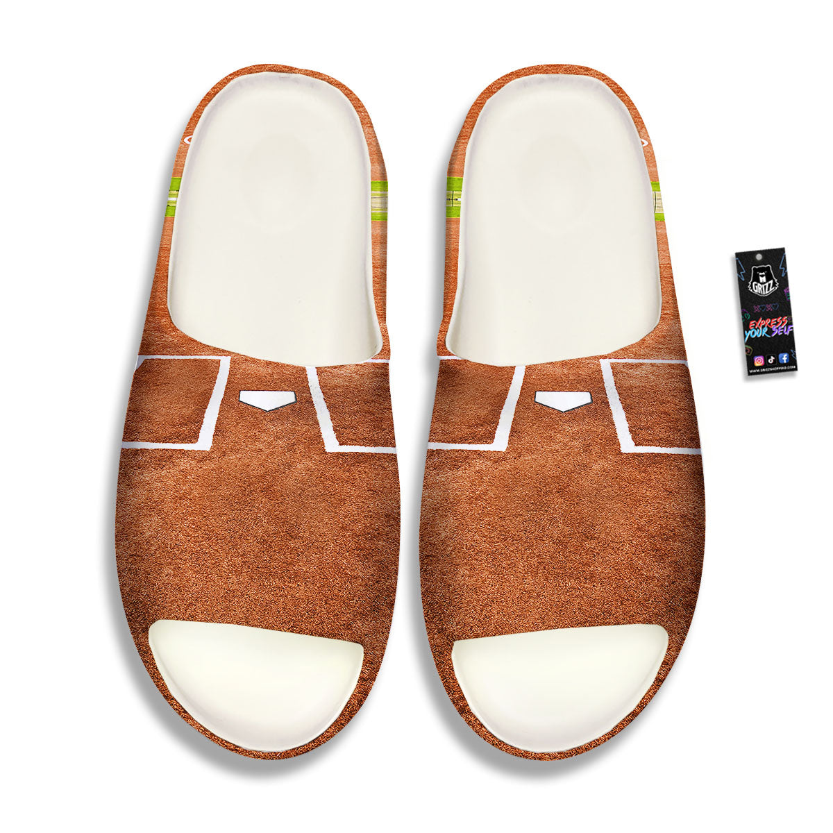 Playing Field Softball Print Sandals-grizzshop