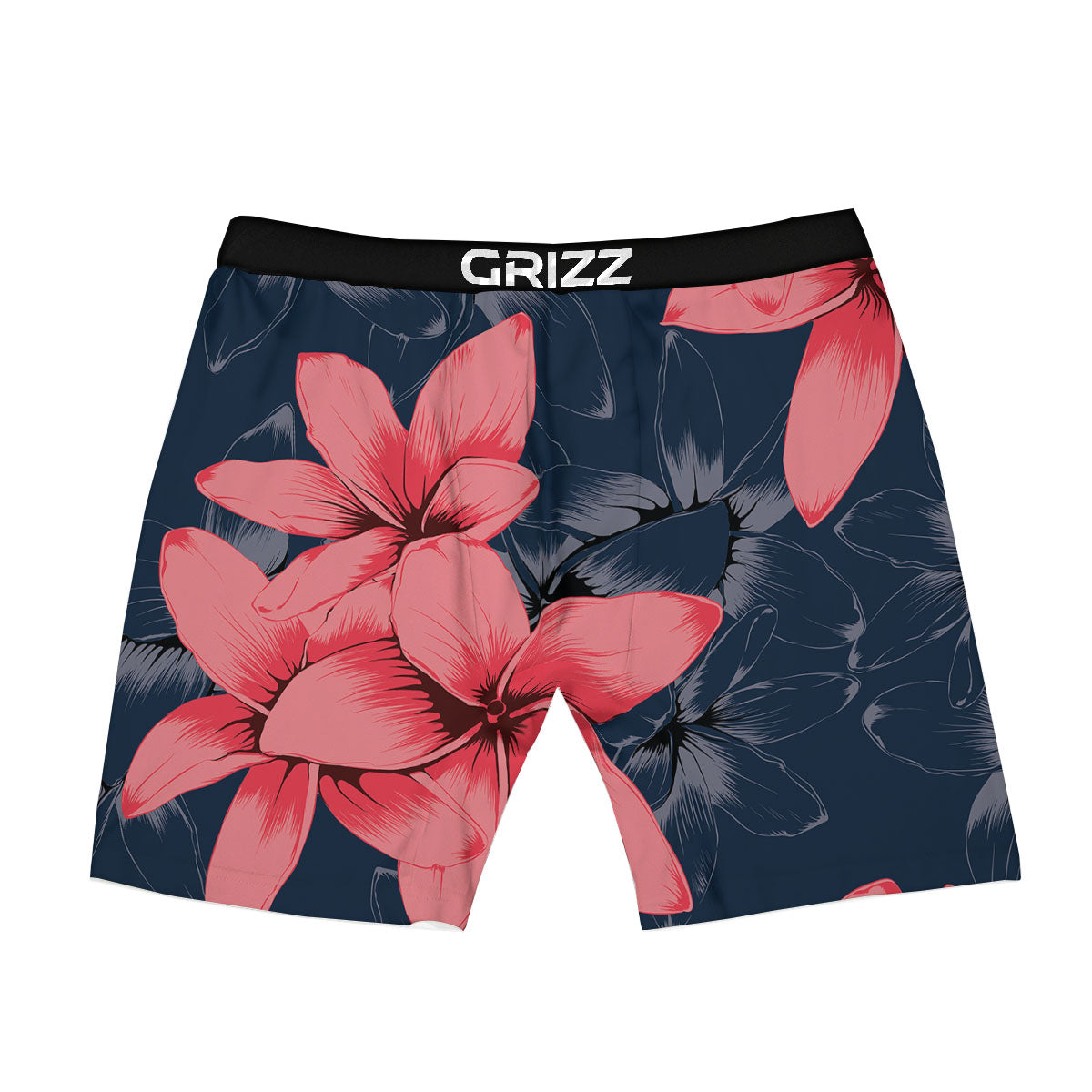 Plumeria Flower Pink Print Boxer Briefs-grizzshop
