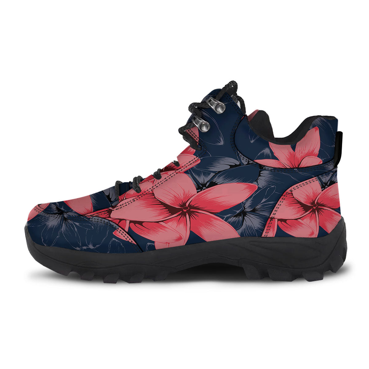 Plumeria Flower Pink Print Hiking Shoes-grizzshop