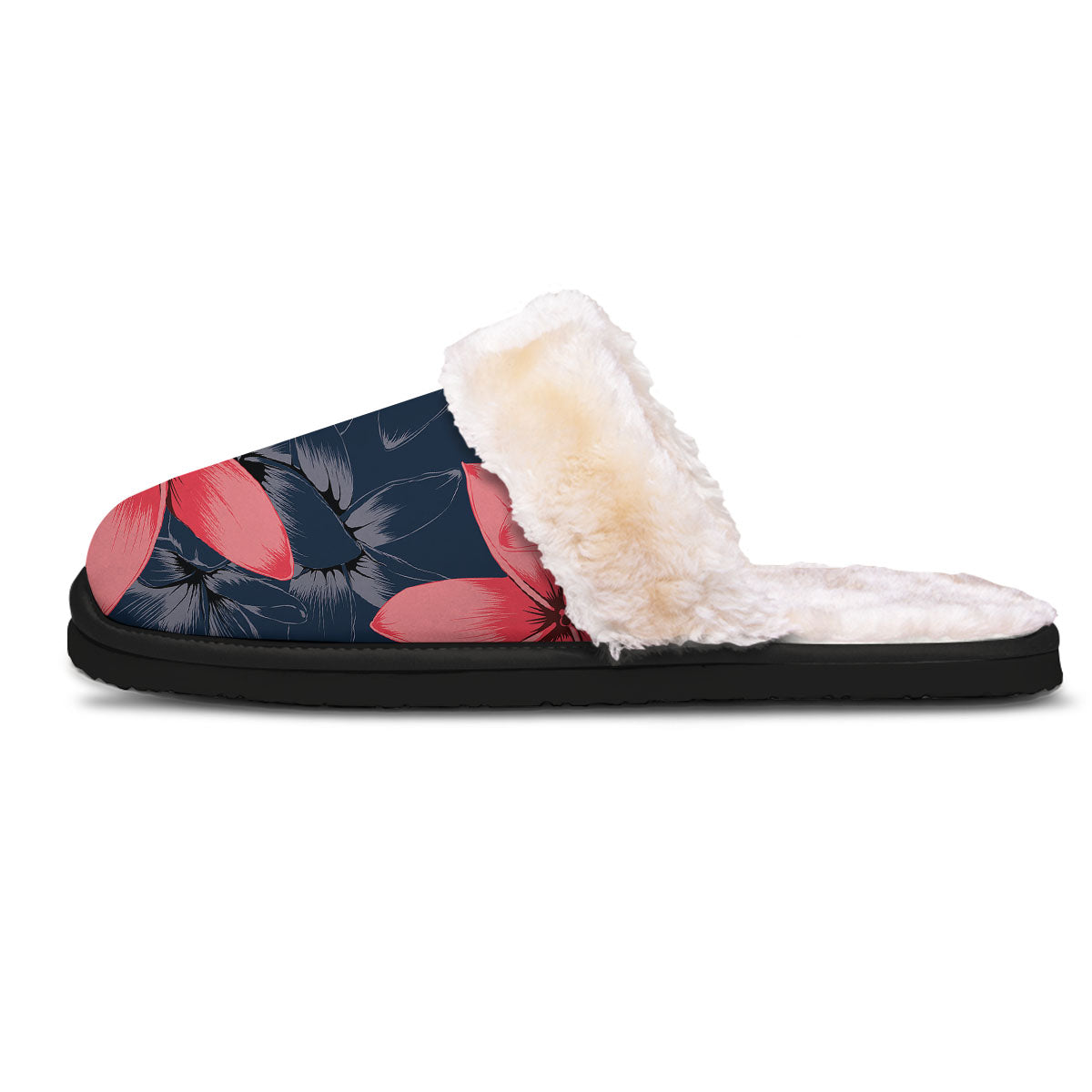 Plumeria Flower Pink Print Slippers-grizzshop