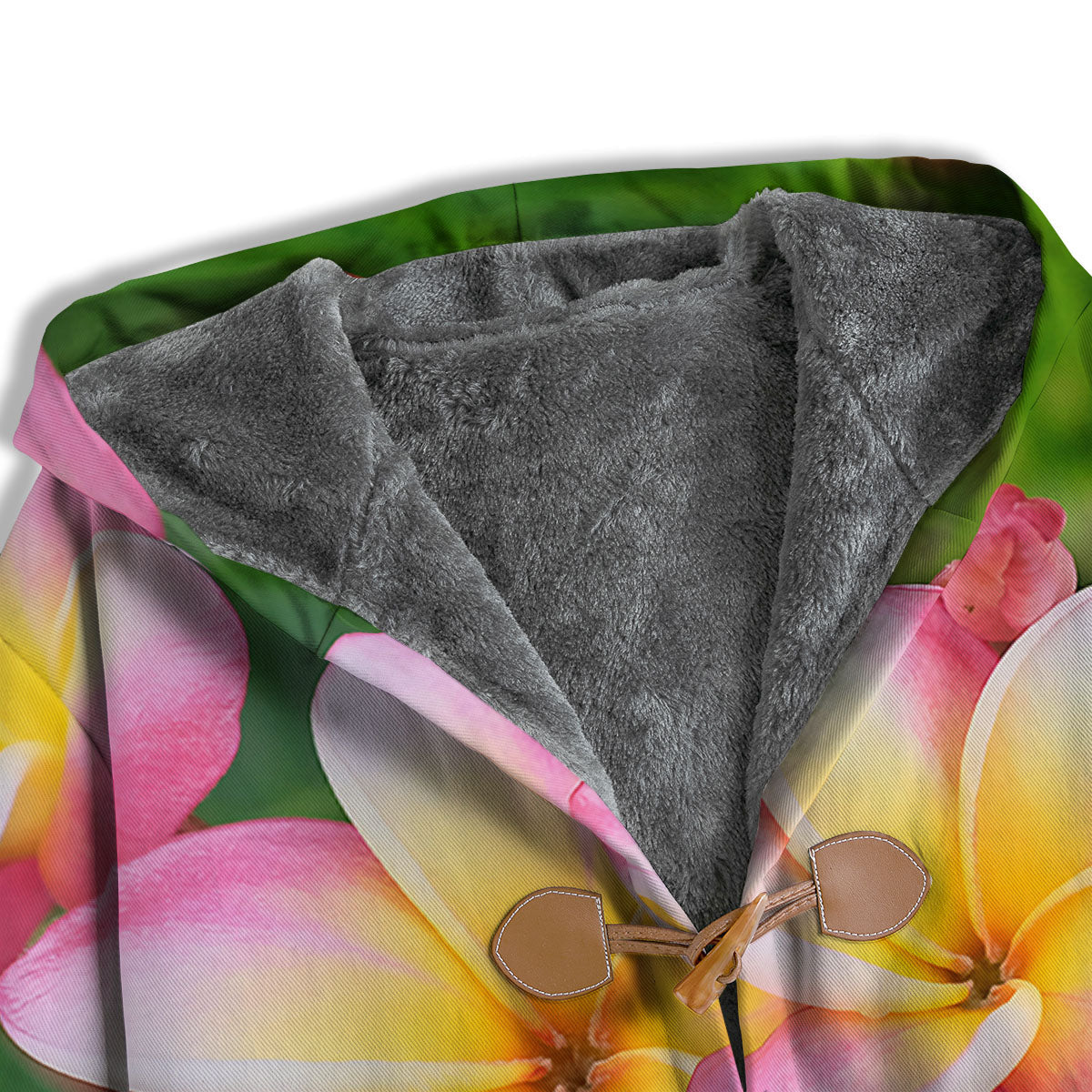 Plumeria Flower Yellow And Pink Print Men's Windbreaker Jacket-grizzshop