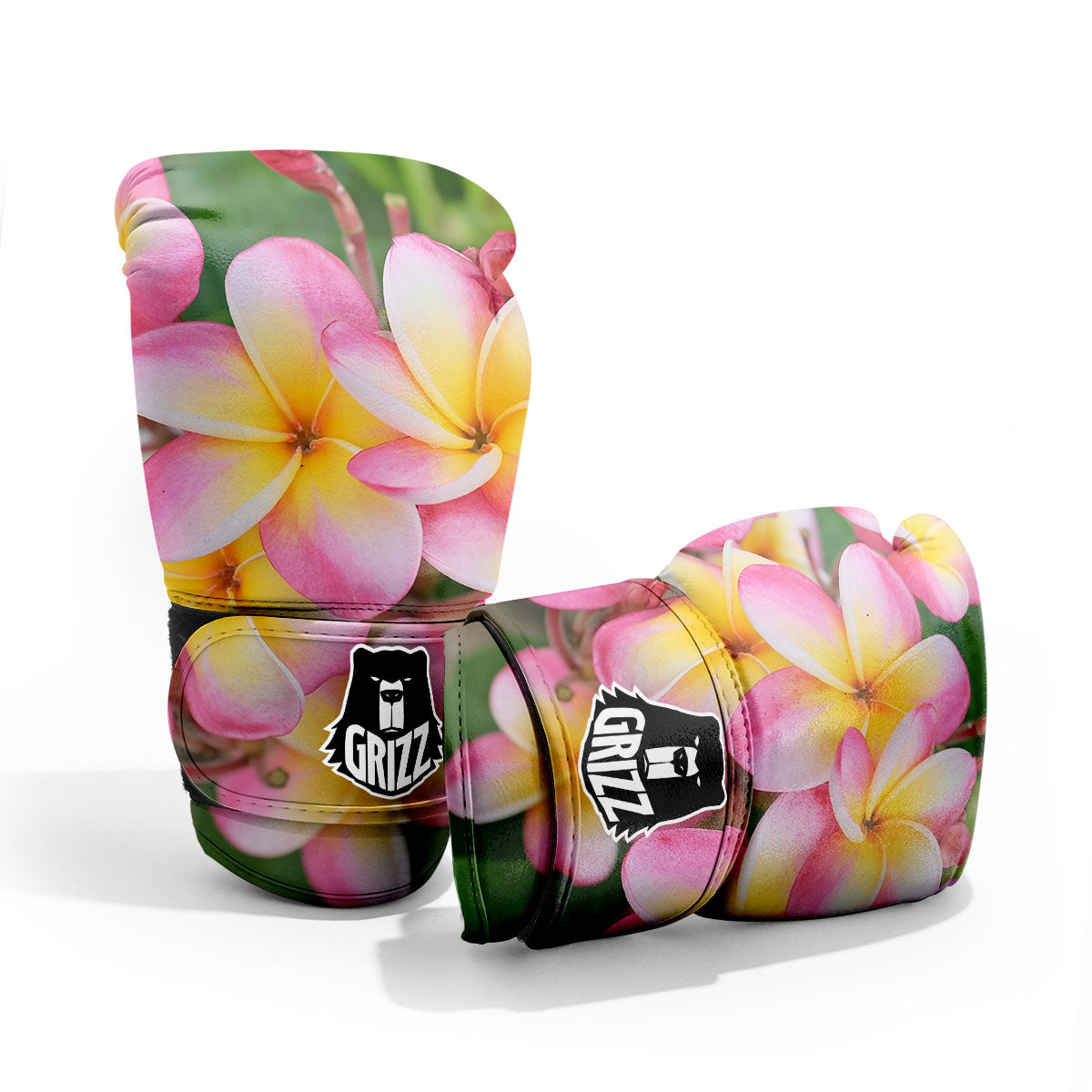 Plumeria Flower Yellow And Pink Print Pro Boxing Glove