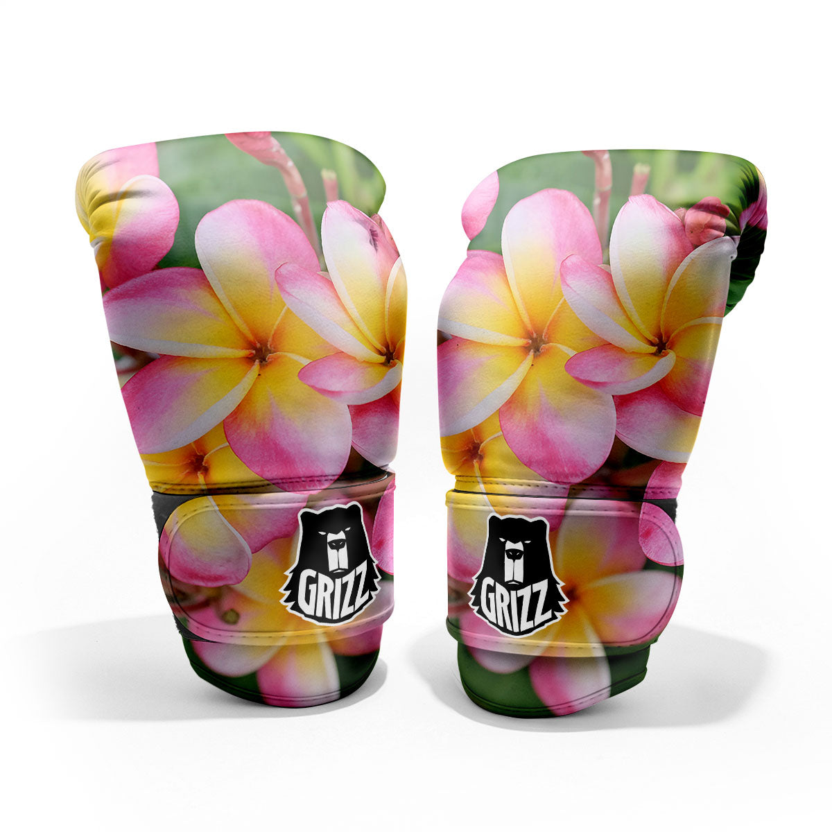Plumeria Flower Yellow And Pink Print Pro Boxing Glove