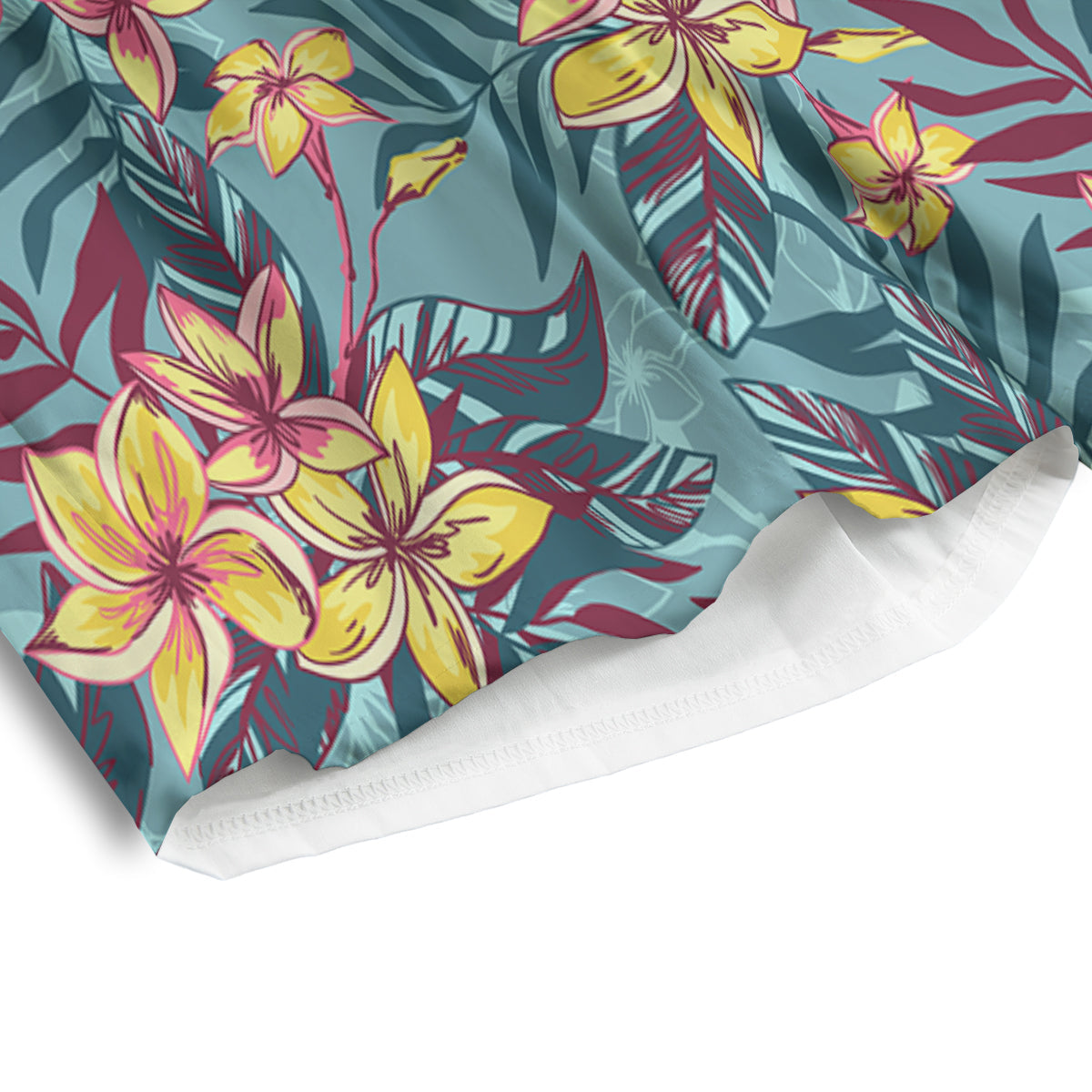 Plumeria Frangipani Tropical Print Pattern Men's Athletic Shorts-grizzshop