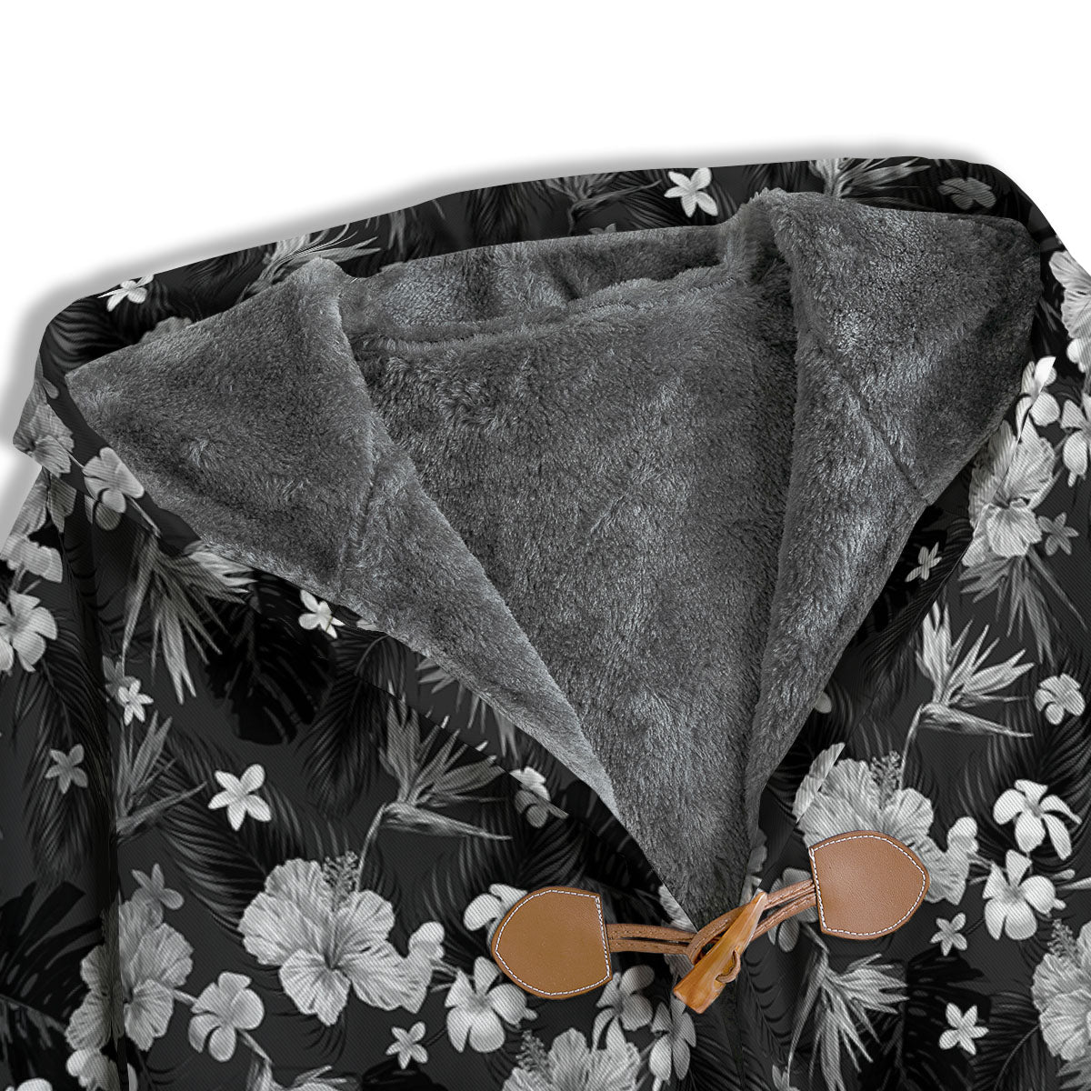 Plumeria Monochrome Print Pattern Men's Windbreaker Jacket-grizzshop