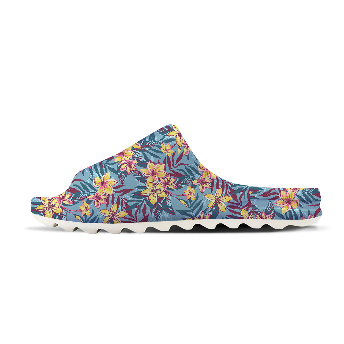 Plumeria Frangipani Tropical Print Pattern Sandals-grizzshop