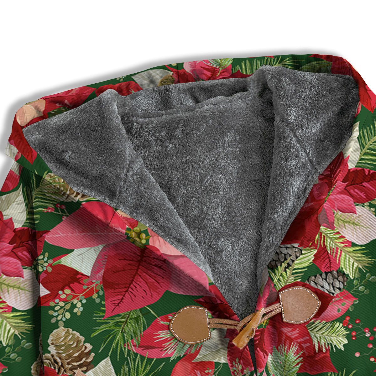 Poinsettia Christmas Vintage Print Pattern Men's Windbreaker Jacket-grizzshop