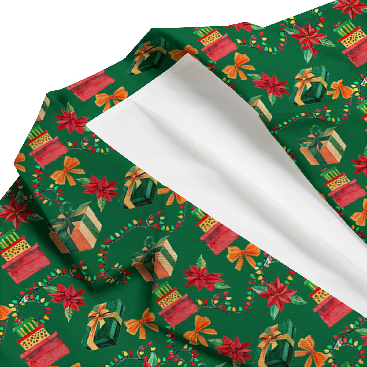 Poinsettia Cute Christmas Print Pattern Men's Blazer-grizzshop